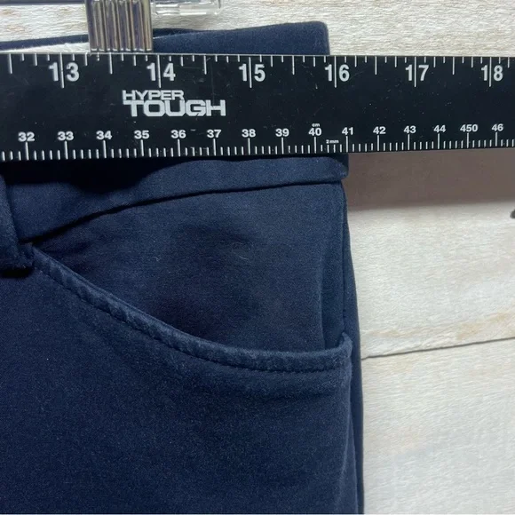 Talbots Hampshire Ankle Trouser Pants Womens 8 Navy Blue Button Cuff Stretch - Picture 12 of 14